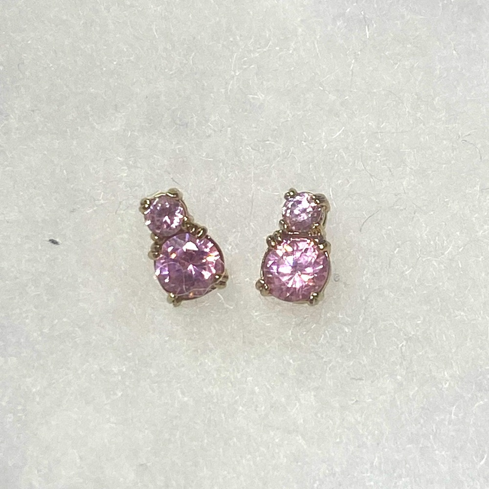 Pink Crystal Stud Earrings